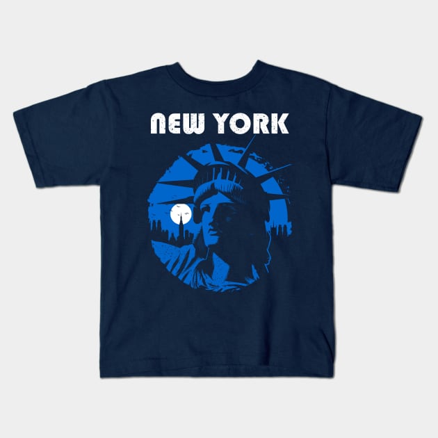 New York statue of Liberty Kids T-Shirt by albertocubatas